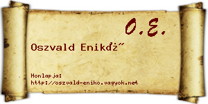 Oszvald Enikő névjegykártya